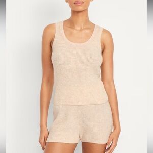 💛 Old Navy SoSoft Sweater Tank – Oatmeal Beige Ribbed Knit (S)
